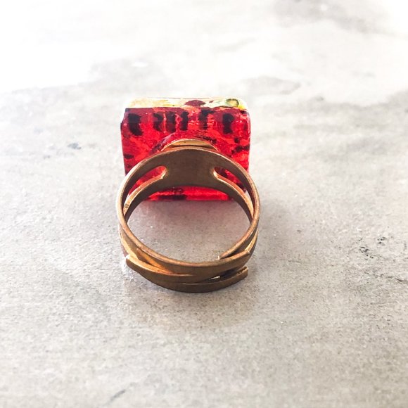 Adjustable Murano Glass Ring - Picture 11 of 13